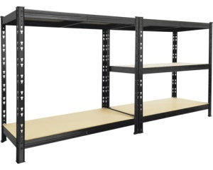 Raft metalic 180 x 90 x 40 cm, 5 polite din lemn, 175 kg/polita - Img 3