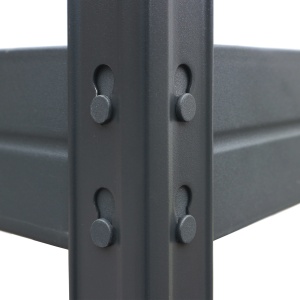 Raft metalic depozitare 180 x 75 x 35 cm, antracit, 4 polite, 175 kg/polita - Img 4