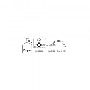 Regulator presiune butelie gaz 1-4 bari filet 3/8", cu manometru, pentru propan & butan - Img 2