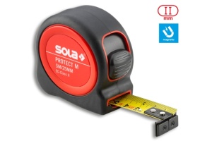 Ruleta cap magnetic 5 m, latime 25 mm, clasa 2 SOLA PROTECT M PE 525 5 m