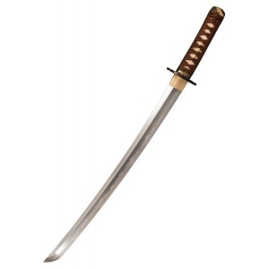 Sabie japoneza Cold Steel Mizutori (Crane) Wakizashi CS-88CKW, lama din otel carbon 1095, teaca din lemn lacuit - Img 3