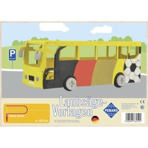 Sablon din lemn, "Autobuz", pentru traforaj, dimensiunea A4, Pebaro
