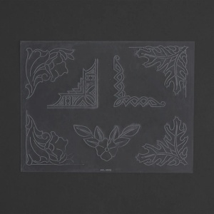 Sablon reutilizabil Craftaid, model colturi asortate (Assorted Corners) pentru modelaj piele - Tandy Leather 76560-00 - Img 2