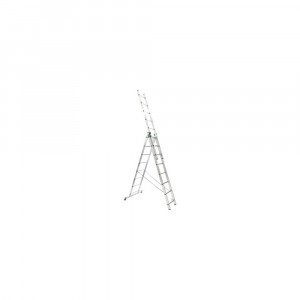 Scara tripla aluminiu universala 3x9 trepte - Img 2