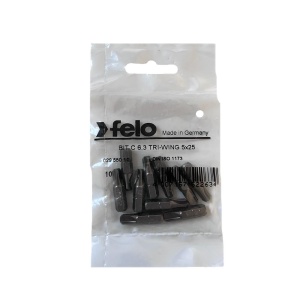 Set 10 biti Felo, seria Industrial profil Tri-Wing, C6.3, marimea 5, 25mm - Img 1