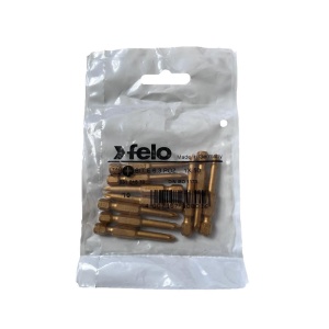 Set 10 biti Felo, seria TiN Plus profil Pozidrive, E6.3, PZ1, 50mm - Img 1