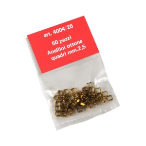 Set 10 inele patrate din alama pt navomodele, 5mm, Amati - Img 2