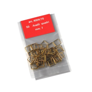 Set 10 inele patrate din alama pt navomodele, 7x7mm, Amati - Img 2