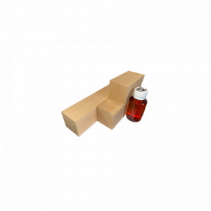 Set 3 blocuri de lemn de cires pentru cioplit 50x50mm cu 100 ml ulei in