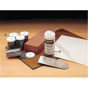 Set 5 sticlute cu praf abraziv de ascutire/honuire Veritas Tools. - Img 1