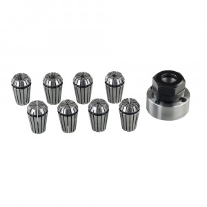 Set 8 bucse elastice (pensete) ER20 Proxxon 24038, 2 - 10 mm, cu piulita de strangere