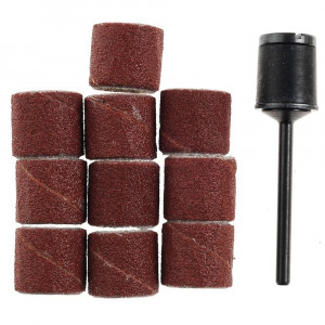 Set ax si 10 tamburi din corindon pentru slefuire, 14mm, GR120, Proxxon 28978 - Img 3