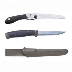 Set Cutit Companion MG (C) Si Fierastrau pliabil bushcraft, camping Silky Pocketboy 170mm cu 10dinti, 30mm