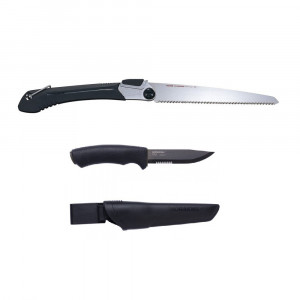 Set cutit, Morakniv Bushcraft negru SRT si fierastrau bushcraft Tajima