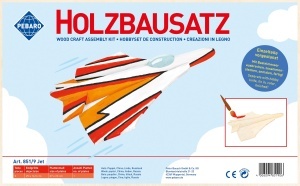 Set de constructie din lemn "Jet" debitat cu laser Pebaro - Img 2