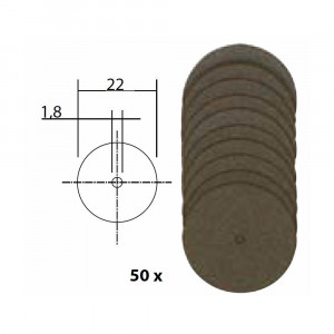 Set discuri debitoare din corindon, 22mm, 50 buc, Proxxon 28812 - Img 3