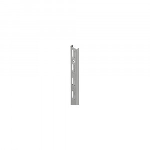 Sina dubla de perete Dolle Double Slot 1495mm, argintie, pentru rafturi modulare - Img 1