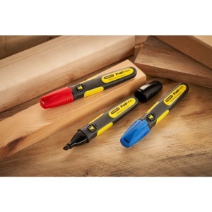 Stanley 0-47-315, Set 3 markere Fatmax, negru, albastru si rosu, permanente cu varf lat - Img 6