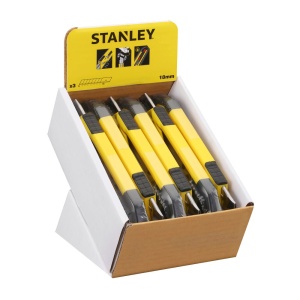 Stanley STHT10266-1, Cutter bimaterial cu blocare prin glisare, 175mm, + 3 lame segmentate 18mm - Img 8