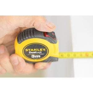 Stanley STHT36802-0, ruleta tylon cu dubla blocare 3m, acoperire Tylon, maner ergonomic, 3m x 13mm, blister - Img 9