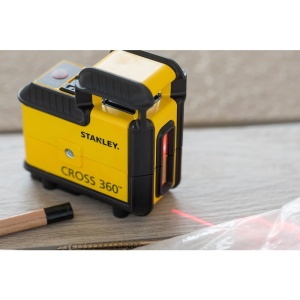 Stanley STHT77640-1, nivela laser cross 360 grade, cu linie in cruce, lumina rosie, prindere trepied, Quicklink, raza actiune 20m, include 4 baterii AA, trepied si husa - Img 8