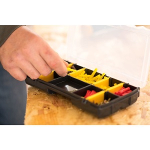 Stanley STST81679-1, Organizator accesorii cu 10 compartimente, inel de agatare, 6 despartitoare detasabile, 0.5 litri, (9 inch) 210x115x35mm - Img 4