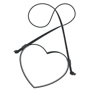 Tipar hartie geanta crossbody in forma de inima (Heart Crossbody Bag) - Tandy Leather 56423-00
