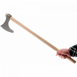 Topor Cold Steel Viking Hand Axe CS-90WVBA cu cap din otel carbon 1055 - Img 3