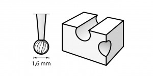 106 Freza de gravare 1,6 mm, Dremel - Img 3