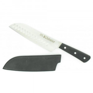 200-SANT-G10 Cutit de gatit oriental, lungime 18cm, cu buzunare de aer, 200 - G10, Sabatier - Img 1