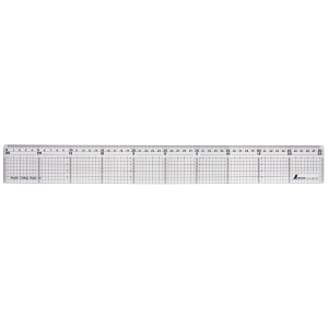 77086 Rigla acrilica cu margine din otel 50 cm, Shinwa