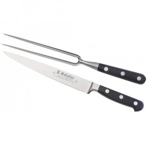 9000TLDFOURCHB Set cutit si furculita baioneta- cutie cadou, lungime 20cm, Sabatier Bellevue - Img 1