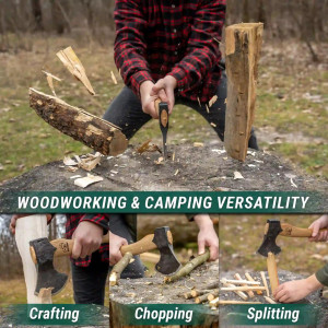 AX3 Topor de despicat / universal Woodcraft Bushcraft, BeaverCraft - Img 3