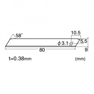 BA-4000-ON Set 400 lame cutter nesegmentate de tip A - 9mm, NT Cutter - Img 3