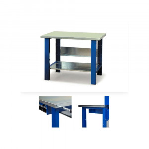 Banc de lucru 1000 mm, cu blat din fier zincat