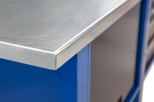 Banc de lucru metalic Werkmeister 1500-8, 1500 mm, polita inferioara deschisa