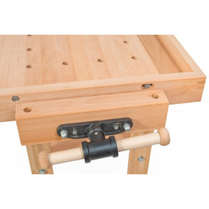 Banc de tamplarie RAMIA Diamond 1800 din fag, cu 2 menghine - Img 2