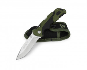 Briceag de vanatoare Buck Pursuit Large 0659GRS-B, otel 420HC, maner Versaflex verde, Lockback - Img 5