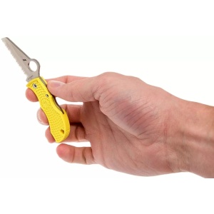 Briceag Manbug™ Salt™ FRN Yellow Sheepfoot, Spyderco - Img 6