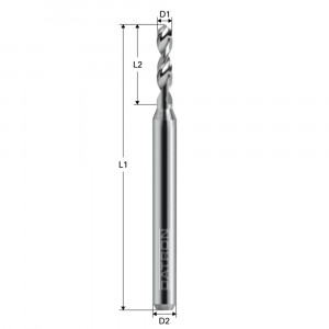Burghiu din Carbura Datron 0068731, D3,1 mm, L10,5 mm, Coada 3,175 mm - Img 2
