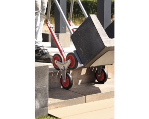 Carucior transport cu platforma pentru trepte Cargo Point max. 150kg, H 1190mm, din otel zincat - Img 4