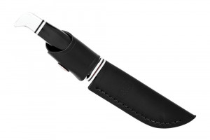 Cutit de vanatoare Buck 102 Woodsman 0102BKS-B, lama 10.2 cm, otel 420HC, maner Phenolic, teaca piele - Img 2