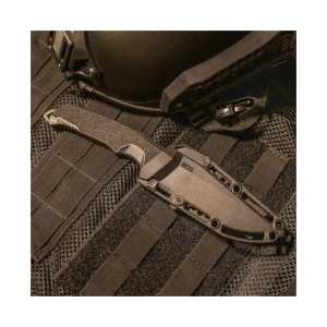 Cutit lama fixa SOG Trident FX - Serrated - Blackout - Img 8