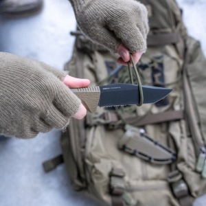 Cutit lama fixa SOG Trident FX - Serrated - FDE - Img 9