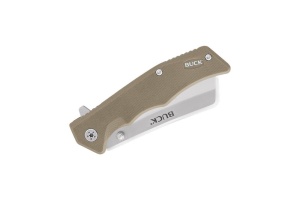 Cutit pliabil Buck 252 Trunk Tan 0252TNS-B, lama Cleaver 7.3 cm, maner G10 bej - Img 4