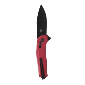 Cutit pliabil SOG Diverge XR Drop Point Dark Red Black 12-02-06-43, lama Drop Point D2 Stonewashed, XR Lock, deschidere Flipper, maner GRN Dark Red & Black, EDC Outdoor - Img 4