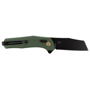 Cutit pliabil SOG Diverge XR Sheepsfoot Forest Green Black 12-02-03-43, lama Sheepsfoot D2 Stonewashed, XR Lock, deschidere Flipper, maner GRN Forest Green & Black, EDC Outdoor - Img 5