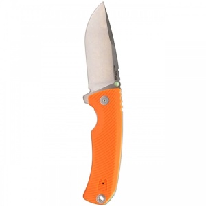 Cutit pliabil SOG Tellus FLK Blaze Orange 14-06-03-43, lama Drop Point CRYO 440 Stonewashed, Frame Lock, deschidere Flipper, maner GRN Blaze Orange, EDC Outdoor - Img 3
