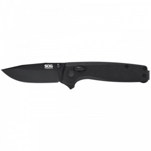 Cutit pliabil SOG Terminus XR Black, lama D2 Black TiNi, XR Lock, maner G10 negru, Flipper EDC