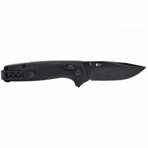 Cutit pliabil SOG Terminus XR Black, lama D2 Black TiNi, XR Lock, maner G10 negru, Flipper EDC - Img 4